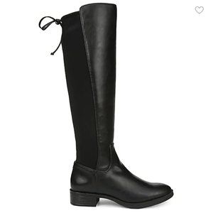 *NWT* SAM EDELMAN | portland tall boots faux leather black string tie size 9